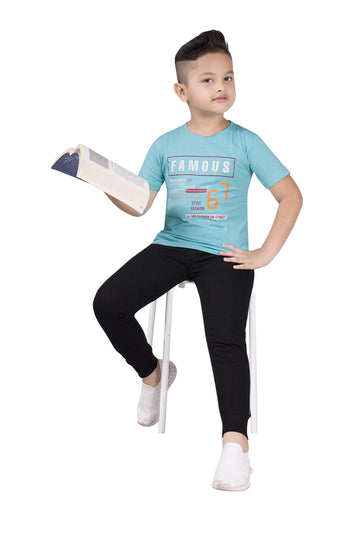 Boys Round Neck Tees With Full Pant (Grip) - NewTon