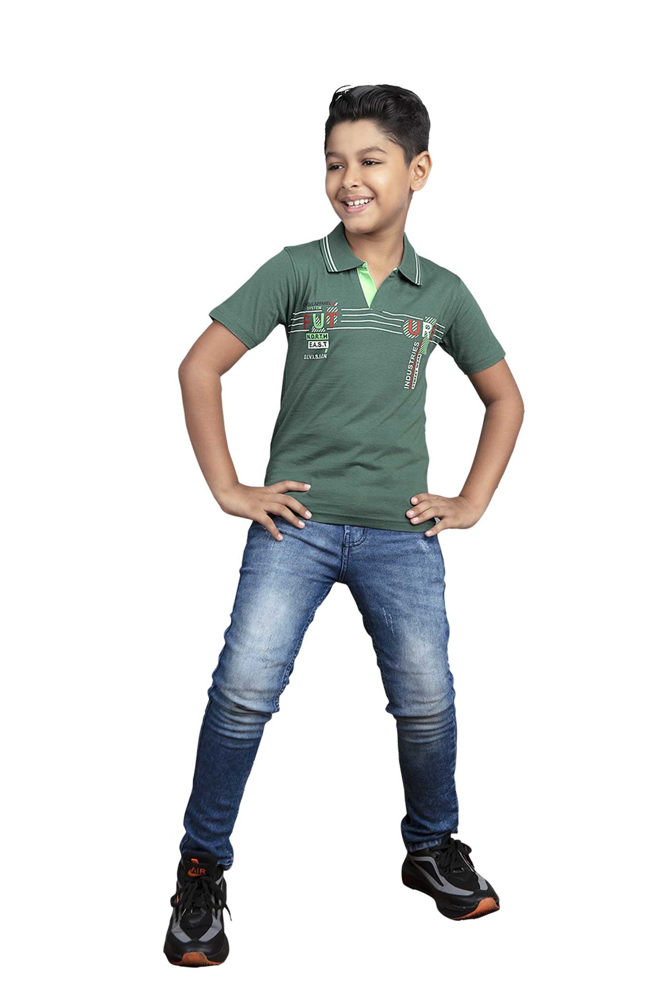 Junior Polo Neck Half Sleeve T-shirt - Jawa