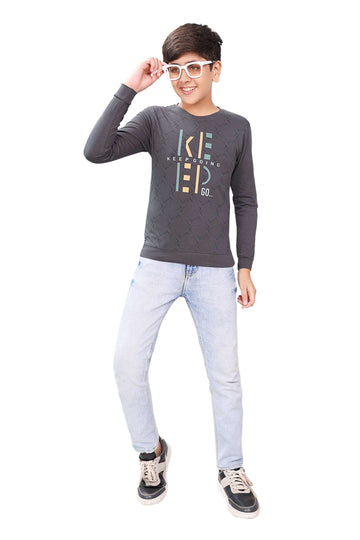 Junior Round Neck Full Sleeve T-shirt - Rocker