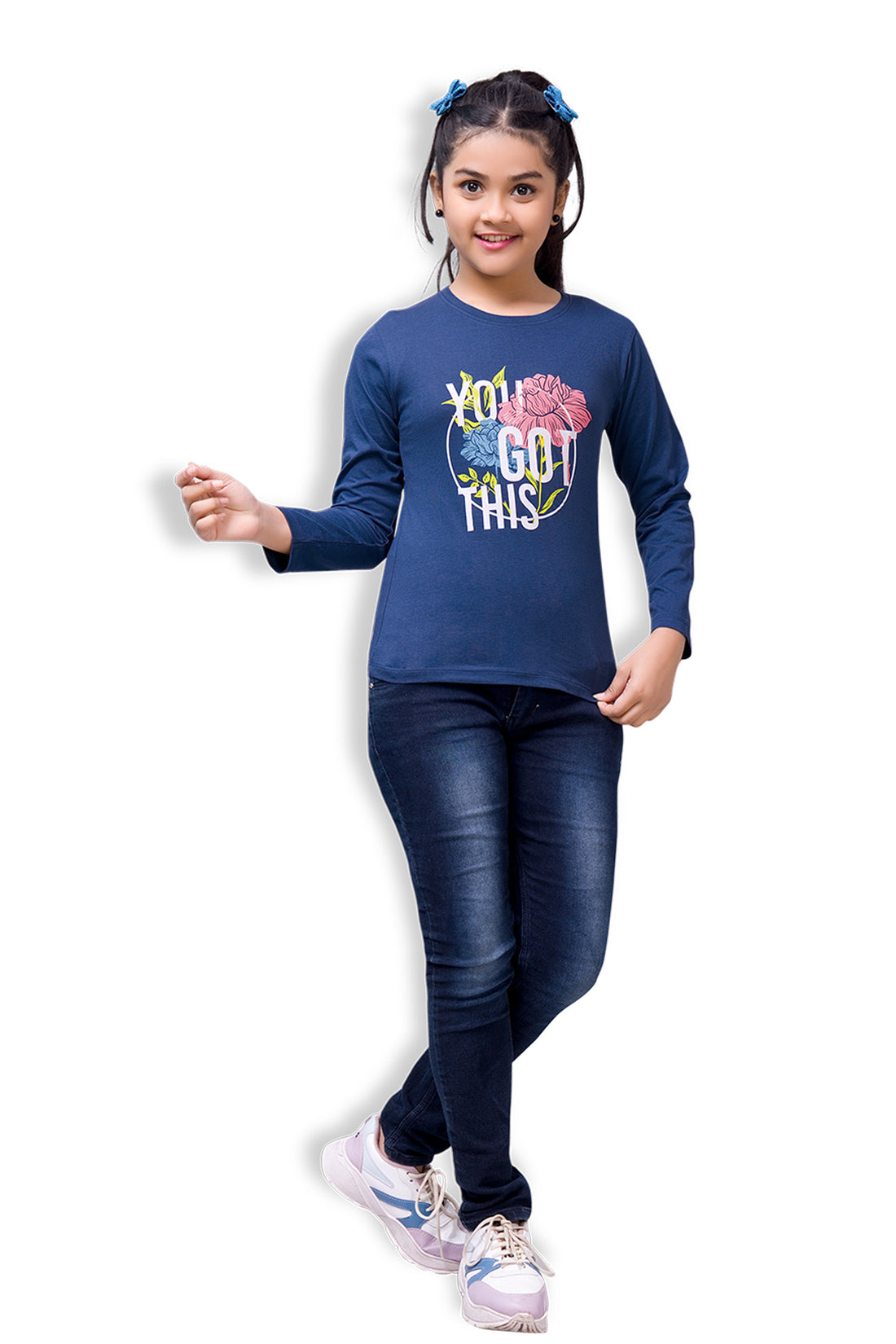 Girls Round Neck Full Sleeve Tees - Rupa