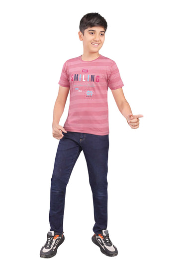 Junior Round Neck Half Sleeve T-shirt - Metro