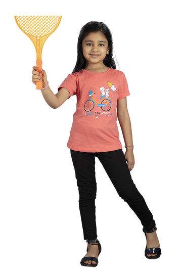 Girls Round Neck Half Sleeve Tees - Jessy