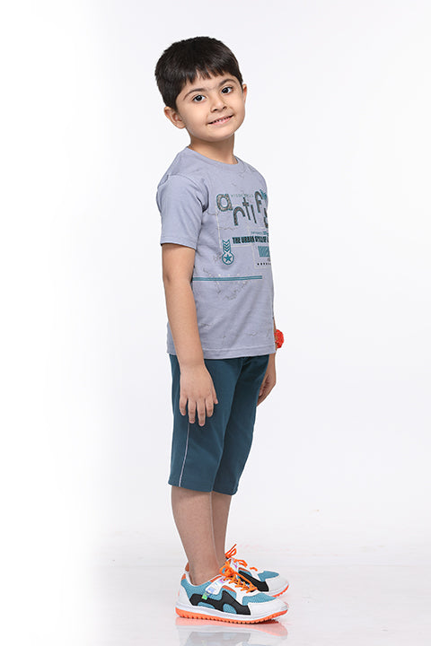 Selvas Boys Round Neck Tees With 3/4 Pant - Beema