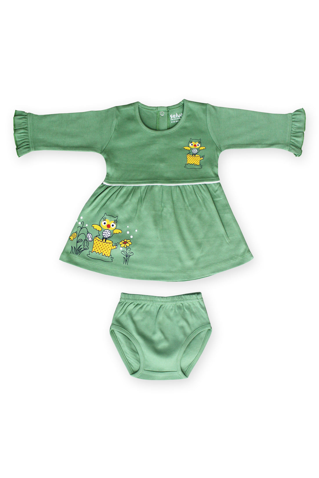 Selvas Infant Girls set top full sleeve skirt with brief - 5037